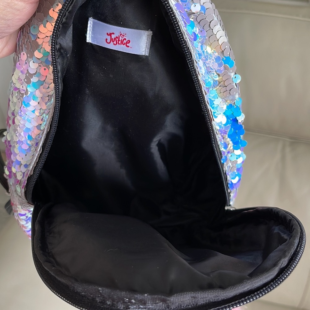 Justice Sequined “A” Backpack - Picture 5 of 6